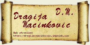 Dragija Mačinković vizit kartica